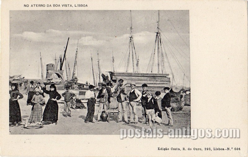 Bilhete postal de Lisboa, No aterro da Boa Vista | Portugal em postais antigos