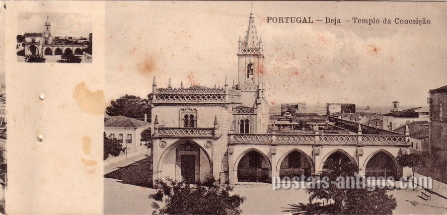 Bilhete postal ilustrado de Beja, Templo da Conceição | Portugal em postais antigos