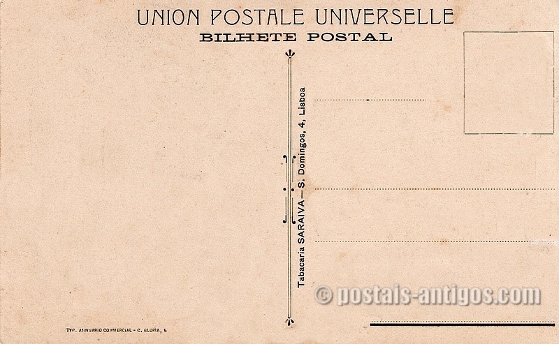 Verso do bilhete postal de Manuel da Silva dos Reis e Alfredo Luiz da Costa, falecidos em 1908