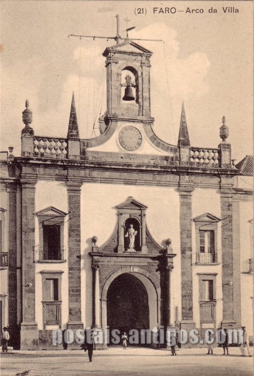 Bilhete postal de Faro: Arco da Vila | Portugal em postais antigos