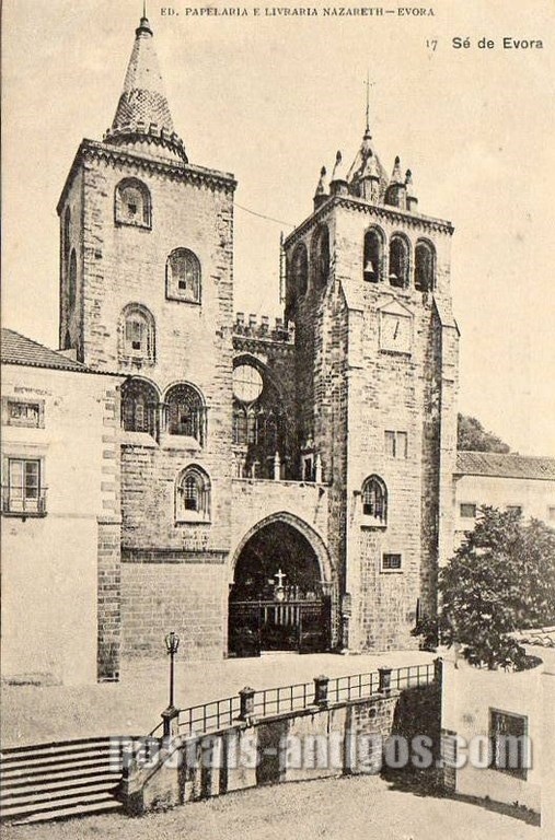 Bilhete postal da Sé de  Évora | Portugal em postais antigos