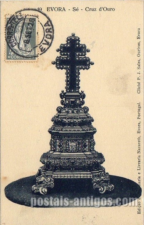 Bilhete postal da Sé - Cruz d'Ouro, Évora | Portugal em postais antigos