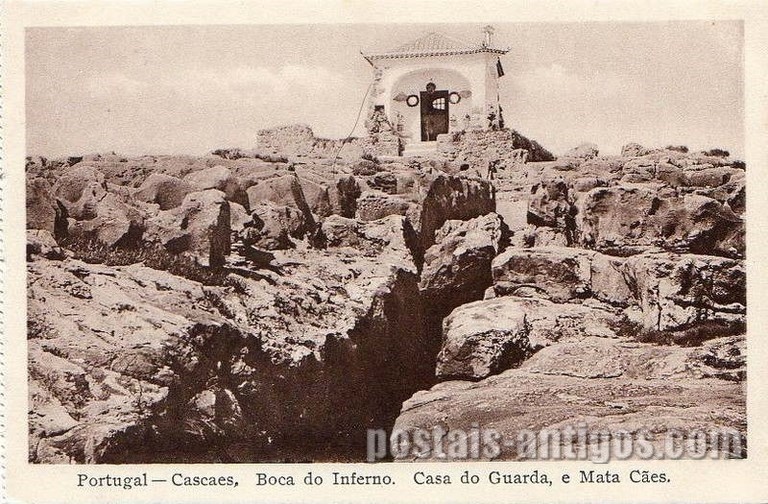Bilhete postal ilustrado de Cascais, Casa do guarda | Portugal em postais antigos 