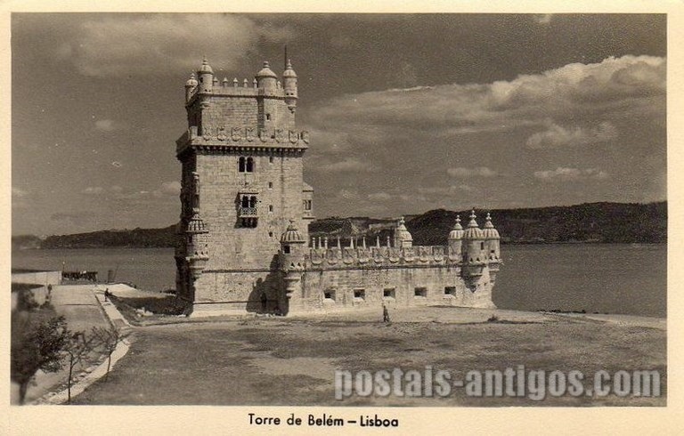 Bilhete postal antigo de Lisboa , Portugal: Torre de Bélem - 181