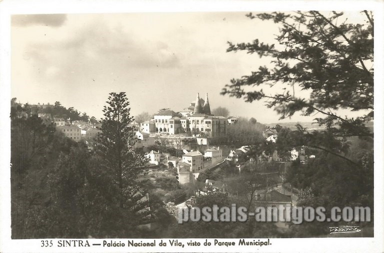 Bilhete postal do Palácio Nacional da Vila de Sintra | Portugal em postais antigos