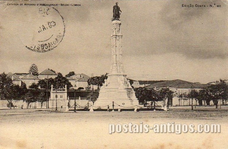 Bilhete postal de Lisboa, Portugal: Estátua de Afonso de Albuquerque - Belém. 351