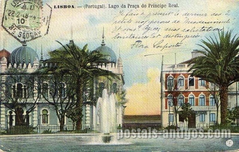 Bilhete postal de Lisboa : ​Praça do Príncipe Real - 6 | Portugal em postais antigos