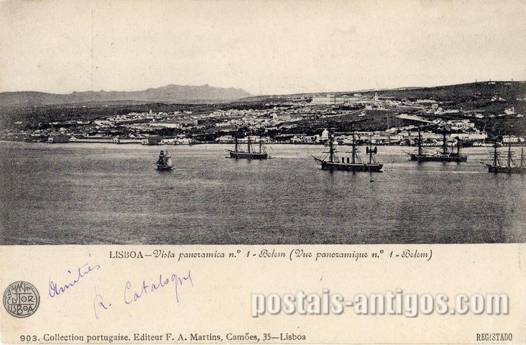Bilhete postal ilustrado de Lisboa, Panorama n°1 | Portugal em postais antigos