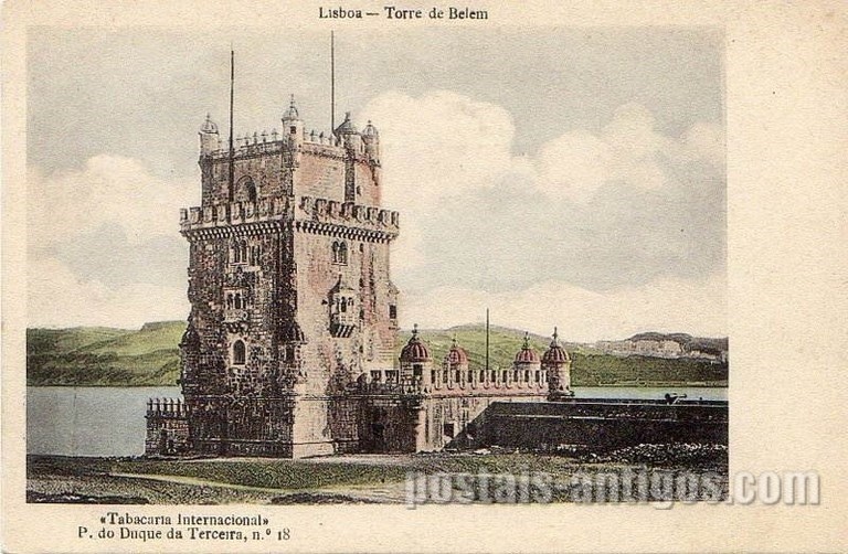 Bilhete postal antigo de Lisboa , Portugal: Torre de Bélem - 11