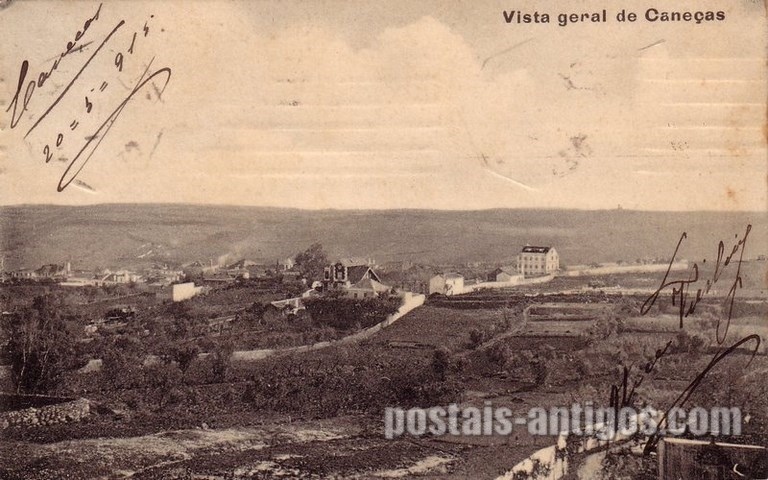 bilhete postal ilustrado antigo de Vista geral de Caneças  | Portugal em postais antigos
