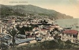 Bilhete postal ilustrado da vista de Funchal, Madeira | Portugal em postais antigos 