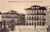 Bilhete postal ilustrado de Amarante: Praça ​da República, antigo Largo de São Gonçalo | Portugal em postais antigos