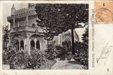 Postal antigo de Buçaco, Portugal: Floreira do Grande Hotel, lado sul.