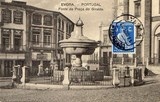 Bilhete postal da Fonte da Praça do Giraldo​, Évora | Portugal em postais antigos