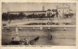 Bilhete postal ilustrado antigo de Estremoz, Largo do Gadanha - Quartel de Cavalaria | Portugal em postais antigos