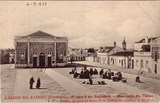 Bilhete postal de Caldas da Rainha, mercado de peixe na praça 5 de Outubro | Portugal em postais antigos