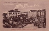 Bilhete postal de Espinho, mercado no jardim da Graciosa | Portugal em postais antigos