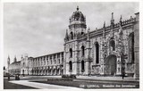 Bilhete postal de Lisboa, Portugal: Mosteiro dos Jerónimos e Igreja Santa Maria de Belém.