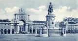 Bilhete postal ilustrado de Lisboa: Praça do Comércio | Portugal em postais antigos