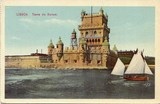 Bilhete postal antigo de Lisboa , Portugal: Torre de Bélem - 81