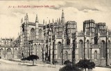 Bilhete postal de Batalha, um aspecto lado sul do mosteiro | Portugal em postais antigos 