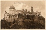 Bilhete postal ilustrado da Vista geral do Palácio da Pena | Portugal em postais antigos 
