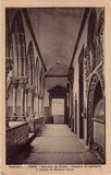 Bilhete postal ilustrado do Convento de Cristo, Claustro do cemitério, Túmulo de Baltazar de Faria, Tomar | Portugal em postais antigos