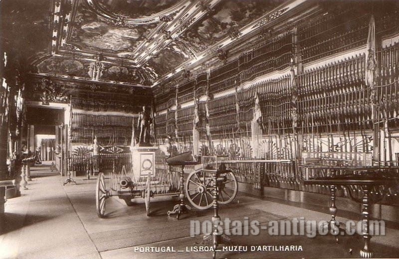 Bilhete postal antigo de Lisboa: ​Museu de Artilharia (actual Museu Militar) | Portugal em postais antigos