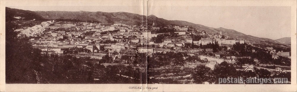Postais antigos de Covilhã: Vista geral | Portugal em postais antigos