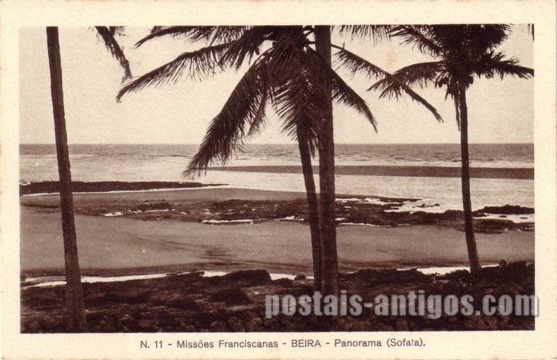 Bilhete postal ilustrado de Moçambique, Panorama (Sofala), Beira | Portugal em postais antigos 