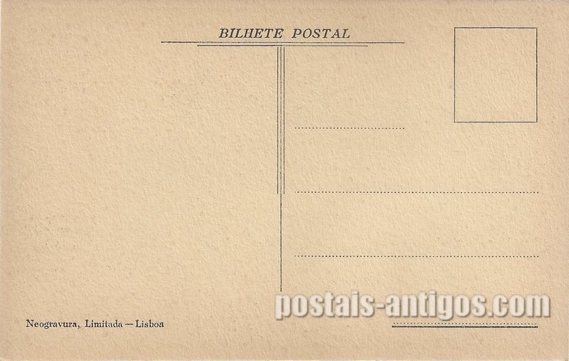 Verso da série de bilhetes postais de Vidigueira | Portugal em postais antigos 