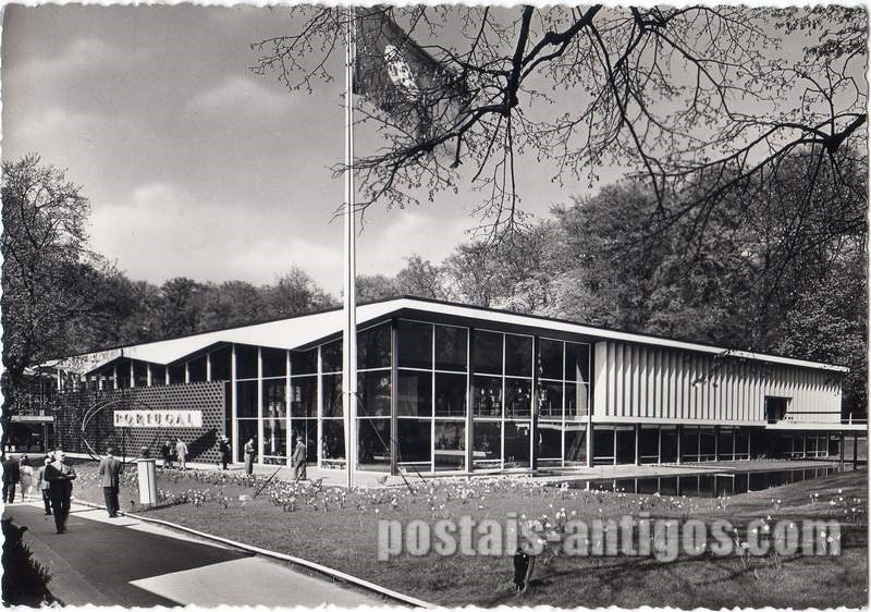 Bilhete postal antigo: Exposição Universal 1958 - Bruxelles - Pavillon du Portugal.