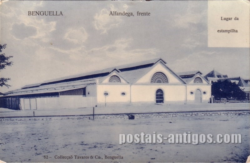 Bilhete postal ilustrado de Alfendega, frente, Benguela, Angola | Portugal em postais antigos 