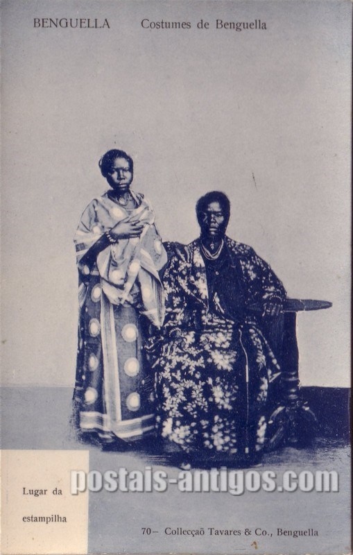 Bilhete postal ilustrado de Costume de Benguela (70), Benguela, Angola Benguela, Angola | Portugal em postais antigos 