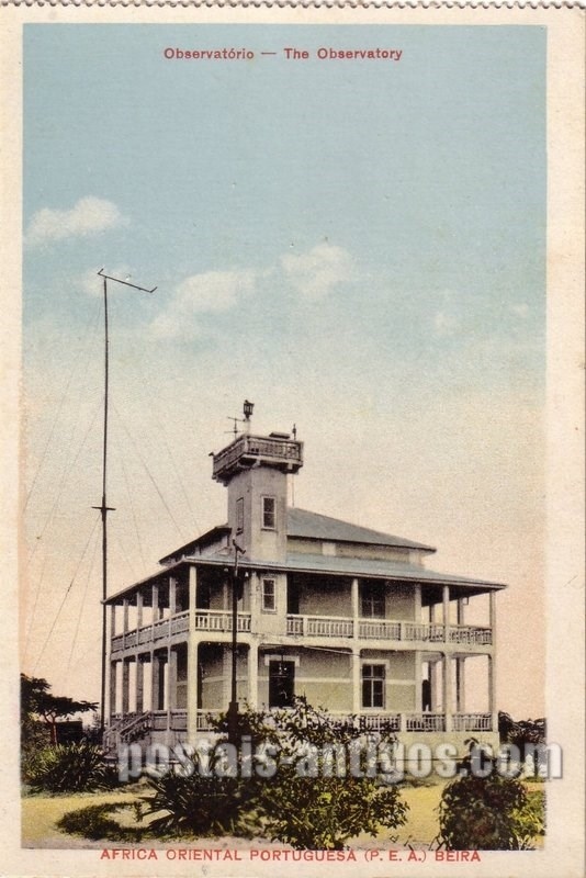 Bilhete postal ilustrado de Moçambique, Observatório da Beira | Portugal em postais antigos 