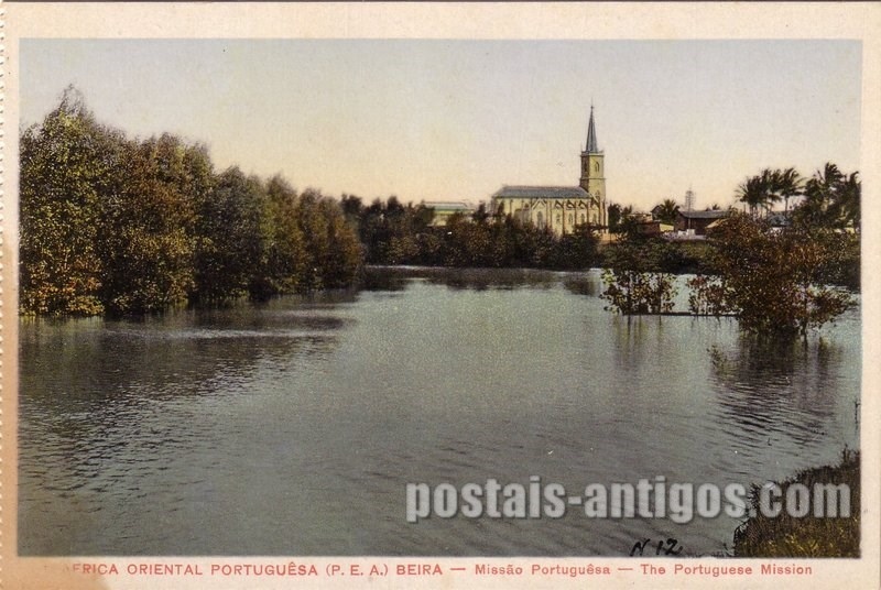 Bilhete postal ilustrado de Moçambique, Missão Portuguesa da Beira | Portugal em postais antigos 