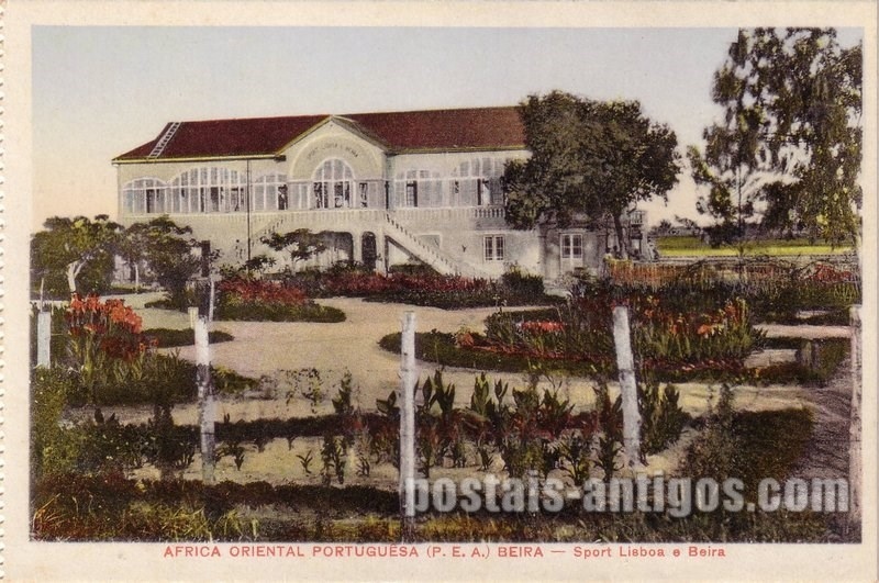 Bilhete postal ilustrado de Moçambique, Sport Lisboa e Beira | Portugal em postais antigos 