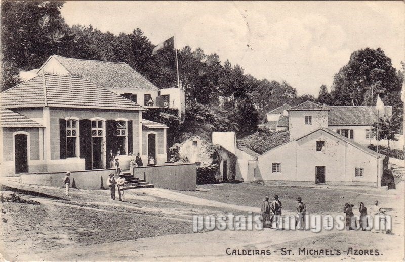 Bilhete postal das Caldeiras, Furnas, Ilha de São Miguel, Açores | Portugal em postais antigos