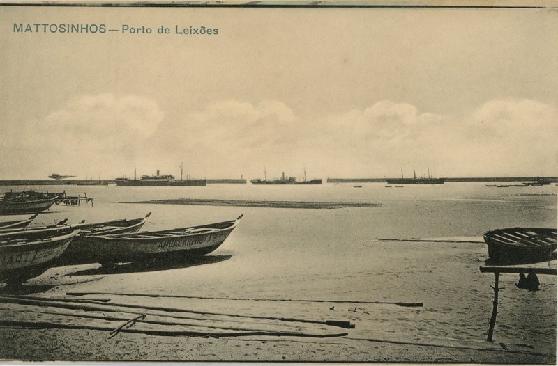 Bilhete postal ilustrado de Matosinhos, Porto do Leixões | Portugal em postais antigos