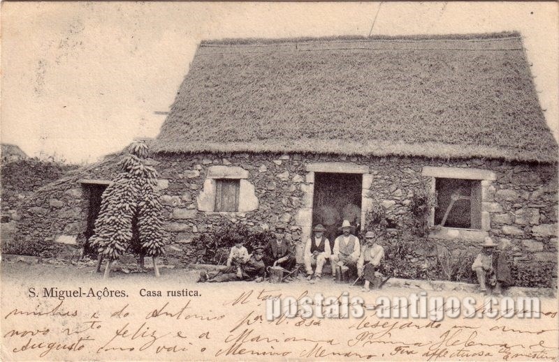 Bilhete postal da Casta rústica, São Miguel, Açores | Portugal em postais antigos