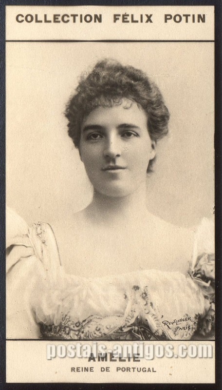Imagem da Dona Amélia, Rainha de Portugal | Portugal em postais antigos
