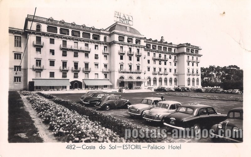 Bilhete postal ilustrado da Costa do Sol - Estoril - Palácio Hotel | Portugal em postais antigos 