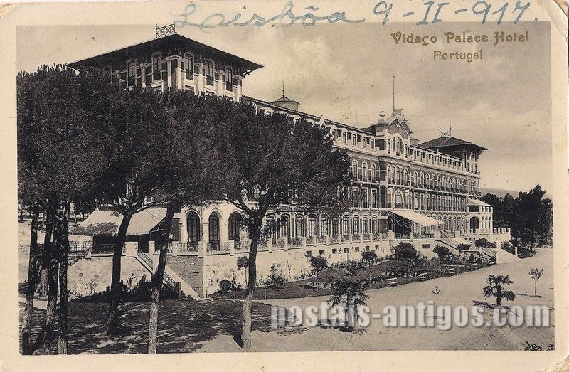 Bilhete postal ilustrado do Vidago Palace Hotel | Portugal em postais antigos 