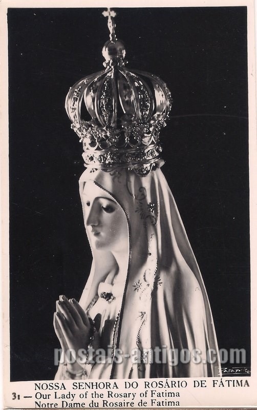 Bilhete postal ilustrado: Nossa Senhora do Rosário de Fátima | Portugal em postais antigos