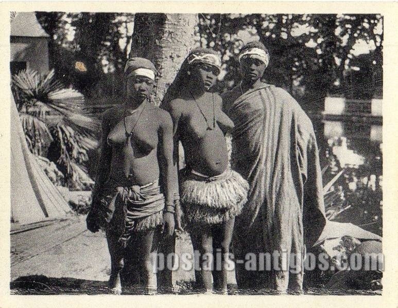 Três Graças "Indígenas", Exposição Colonial Portuguesa, 1934, Porto | Portugal em postais antigos 