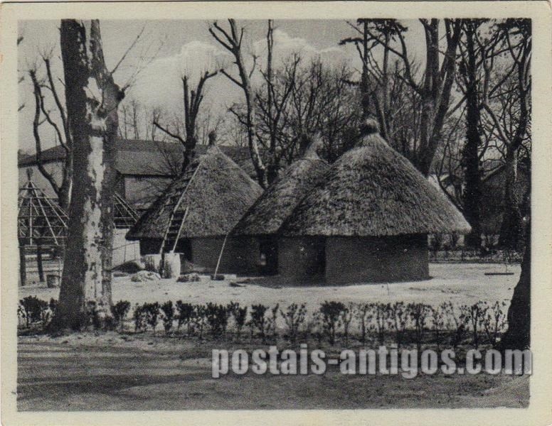 Cubatas - Habitação dos Indígenas, Exposição Colonial Portuguesa, 1934, Porto | Portugal em postais antigos 