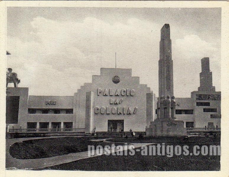 Fachada do Palácio das Colónias, Exposição Colonial Portuguesa, 1934, Porto | Portugal em postais antigos 