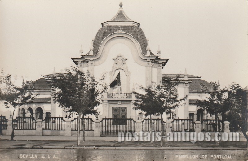 Bilhete postal ilustrado da Exposição Ibero-Americana de 1929, Pavilhão de Portugal  | Portugal em postais antigos 