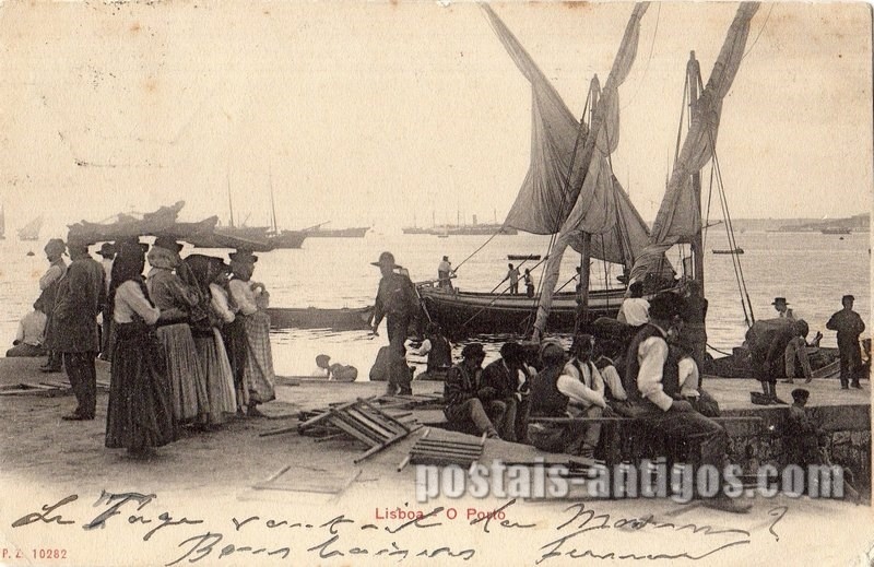 Bilhete postal de Lisboa, o porto | Portugal em postais antigos