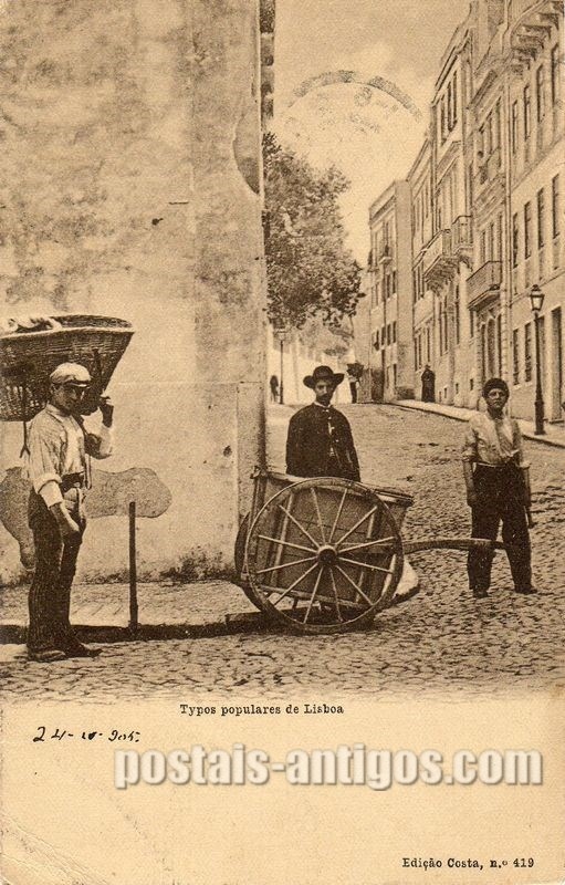 Bilhete postal de Tipos populares de Lisboa | Portugal em postais antigos